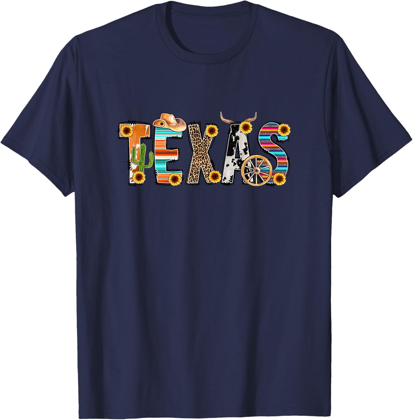 Texas Cactus Texas for Girl, Texas Yall T-Shirt - T-Shirt | Navy