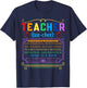 Teacher Definition - Funny Teaching School Teacher T-Shirt - T-Shirt | Navy