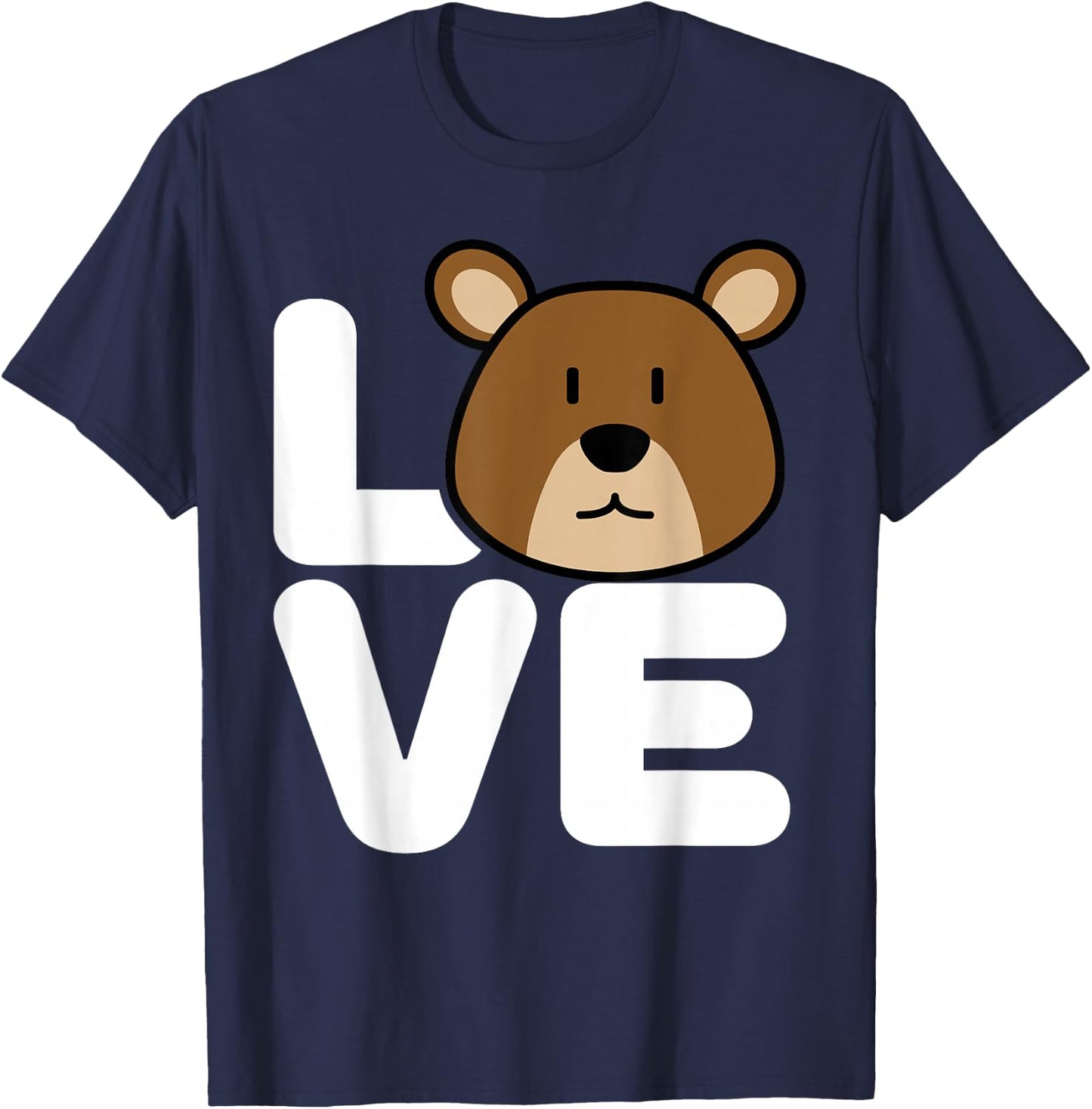Love Cute Bear Wildlife Animal Graphic | Bear T-Shirt - T-Shirt | Navy