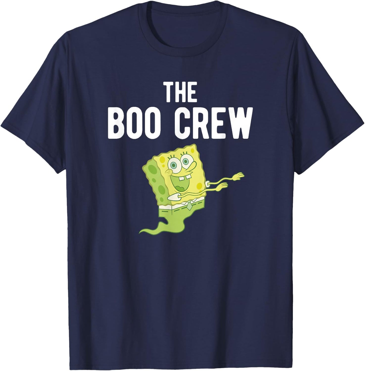 SpongeBob SquarePants Halloween SpongeBob Ghost Boo Crew T-Shirt - T-Shirt | Navy