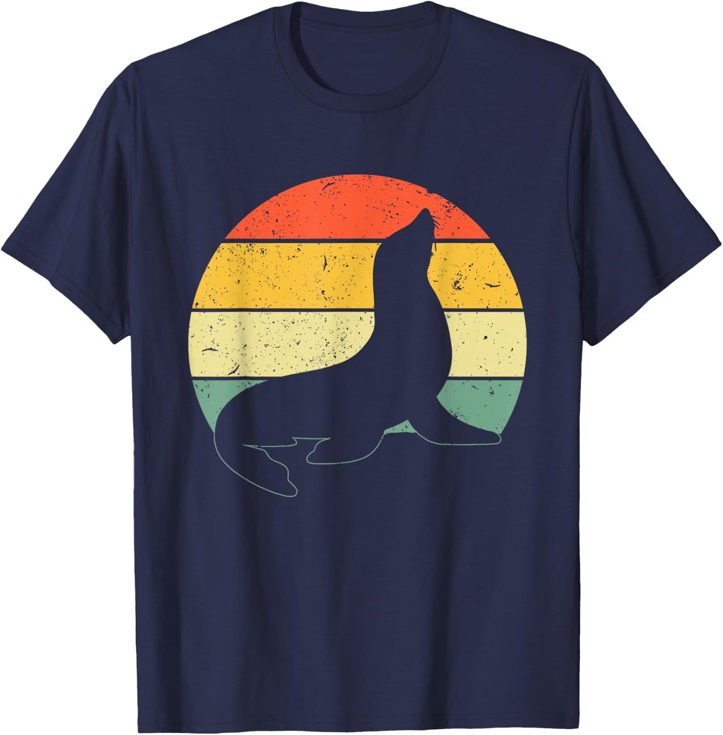 Cute Seal Women Kids Pinniped Sea Lion Seal Animal T-Shirt - T-Shirt | Navy