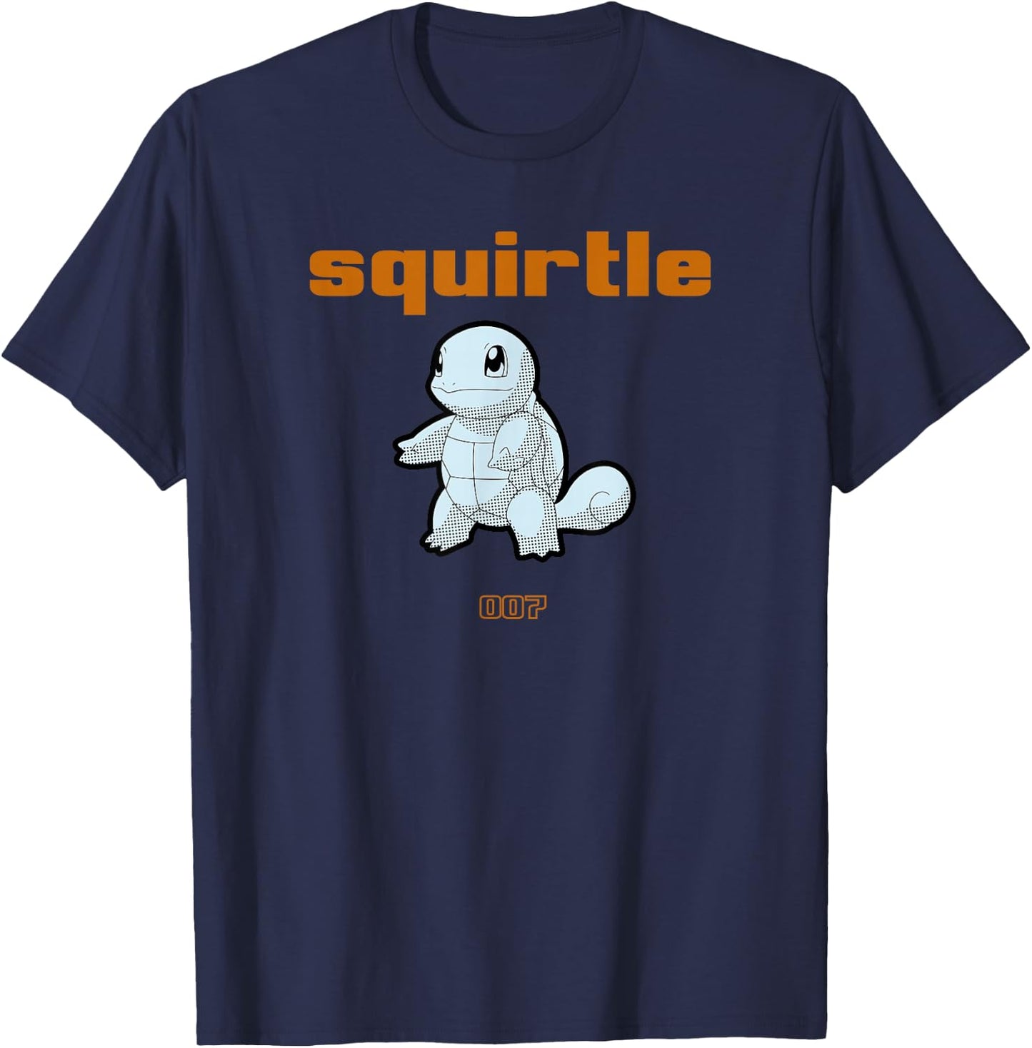 Pokémon Squirtle 007 Standing Pose Portrait T-Shirt - T-Shirt | Navy
