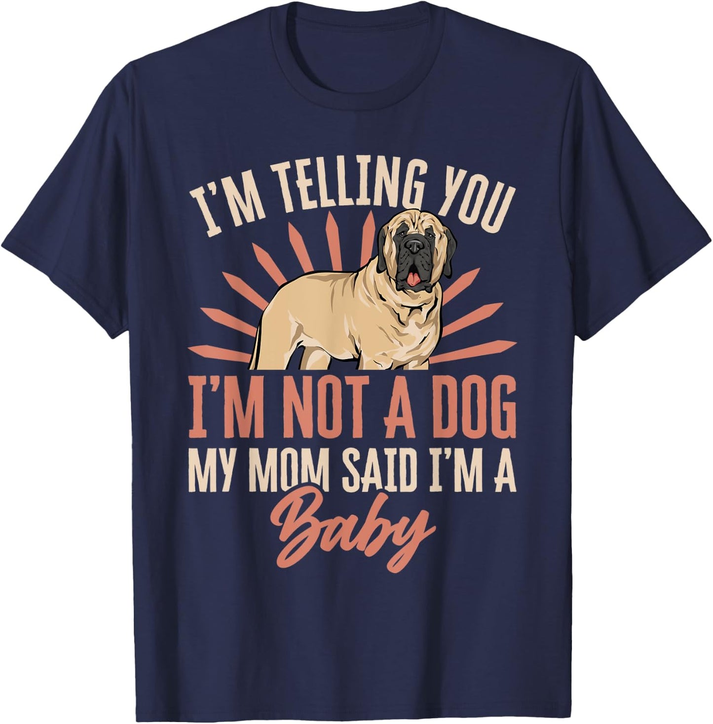 Mastiff Dog Mom English Mastiff Mom T-Shirt - T-Shirt | Navy