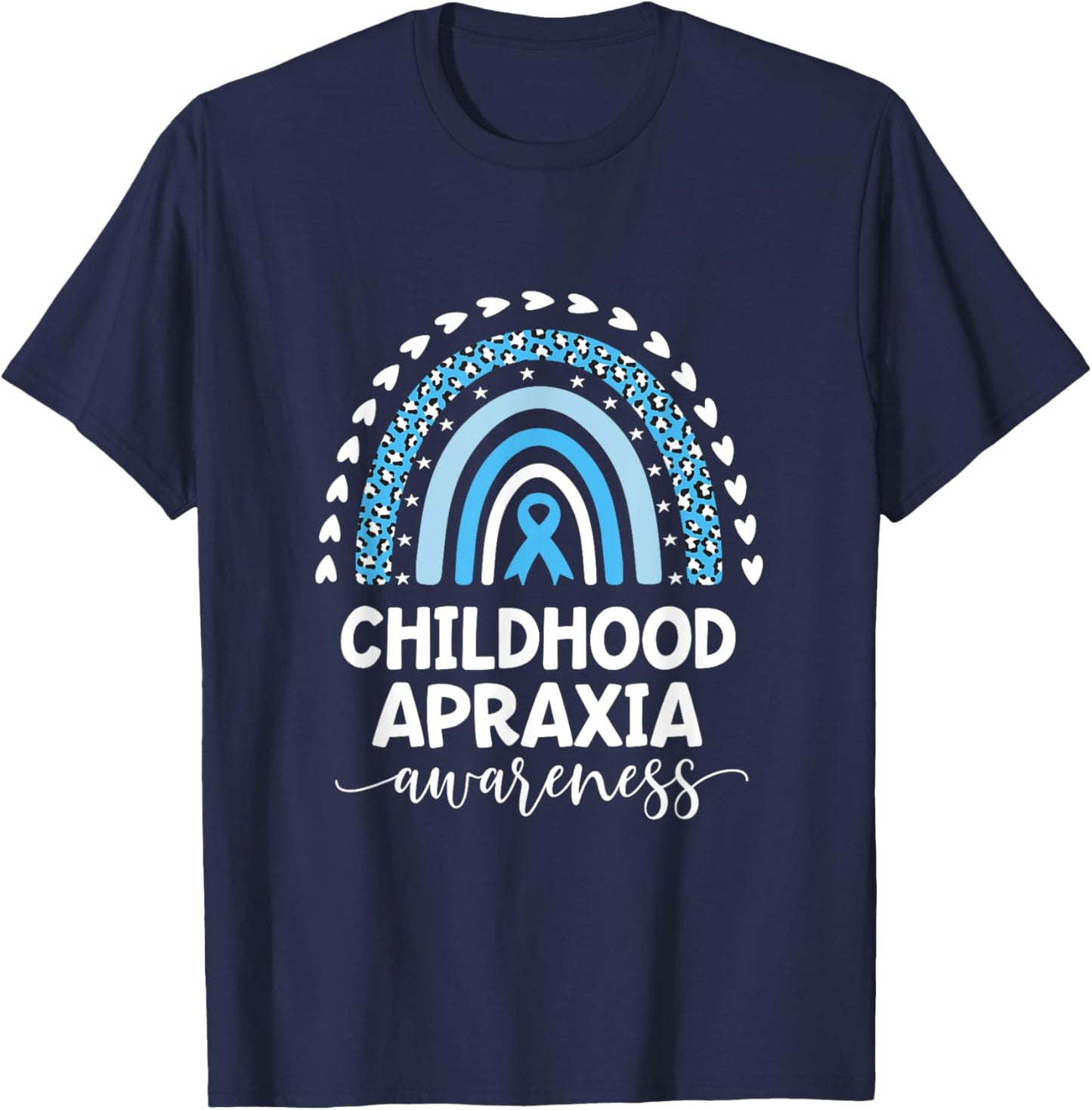 Childhood Apraxia Love Support Apraxia Awareness T-Shirt - T-Shirt | Navy