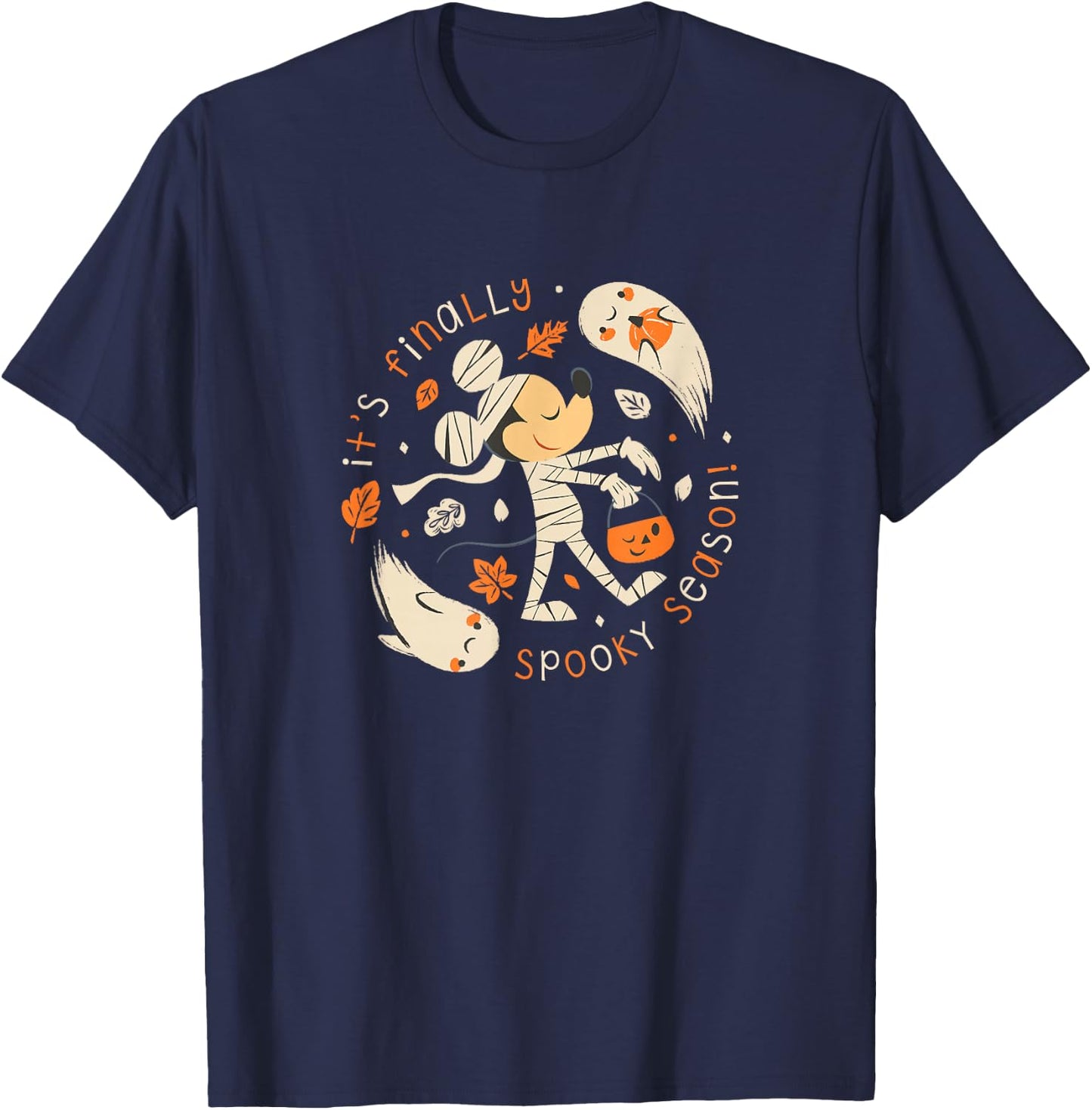Disney Mickey and Friends Halloween Finally Spooky Season! T-Shirt - T-Shirt | Navy