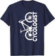 Mountain Biking Cycologist Vertical Graphic Design T-Shirt - T-Shirt | Navy