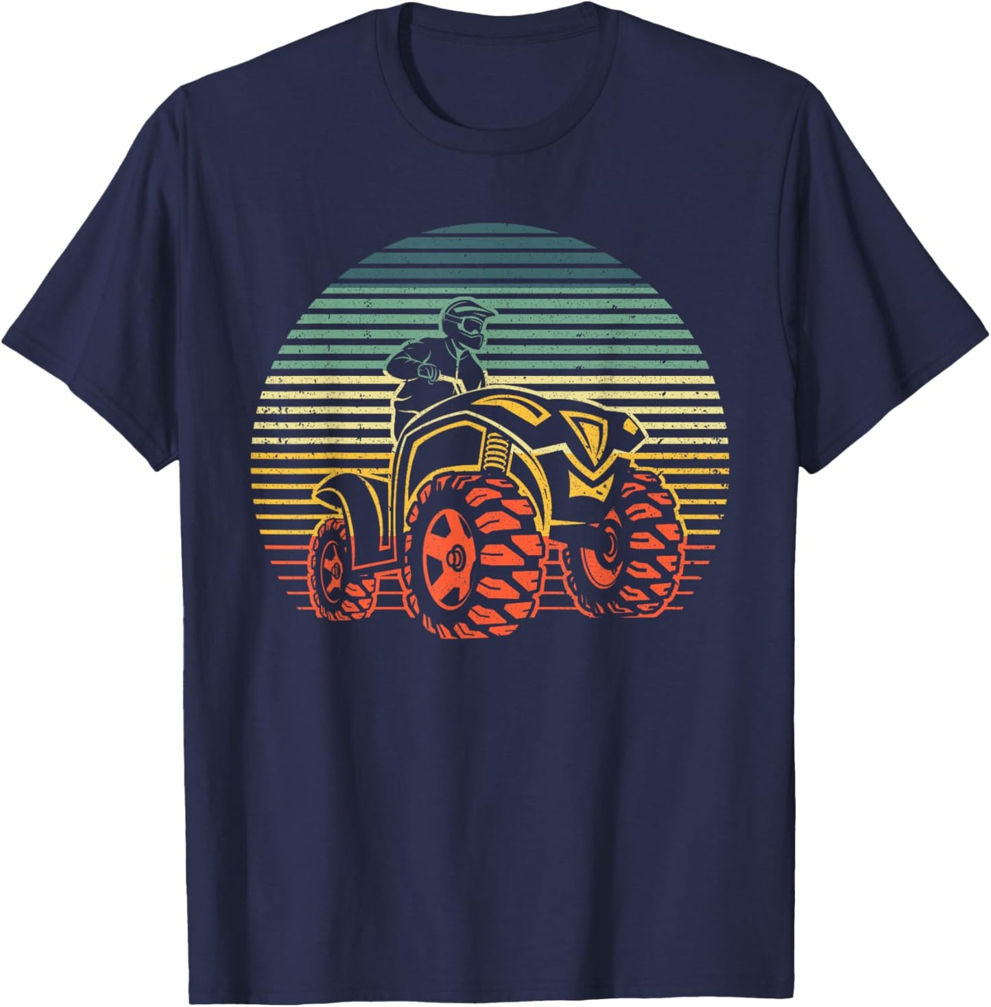 Best ATV Design Women Kids 4 Wheeler ATV Quad Racing T-Shirt - T-Shirt | Navy