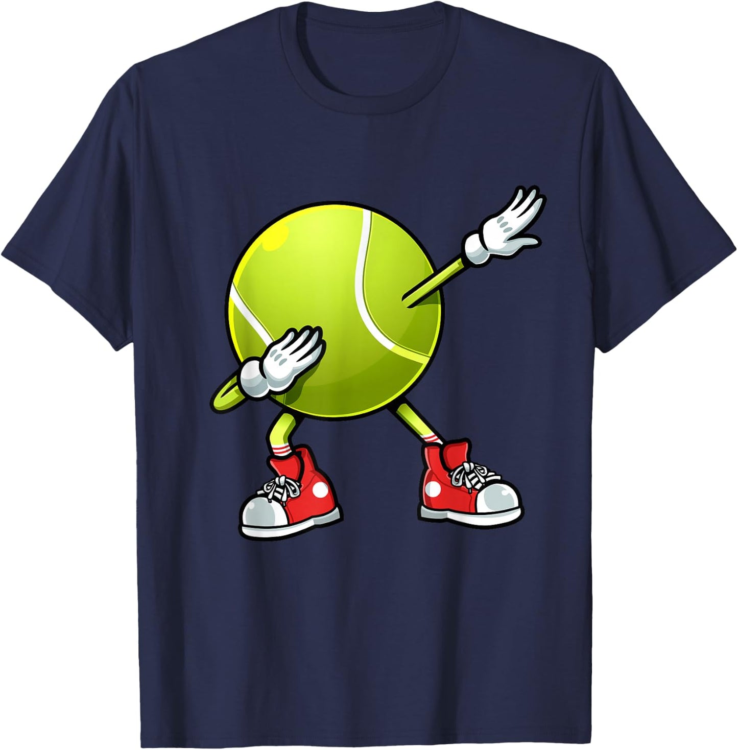 Funny Tennis Dab Ball Player Racket Sports Fan Dabbing T-Shirt - T-Shirt | Navy