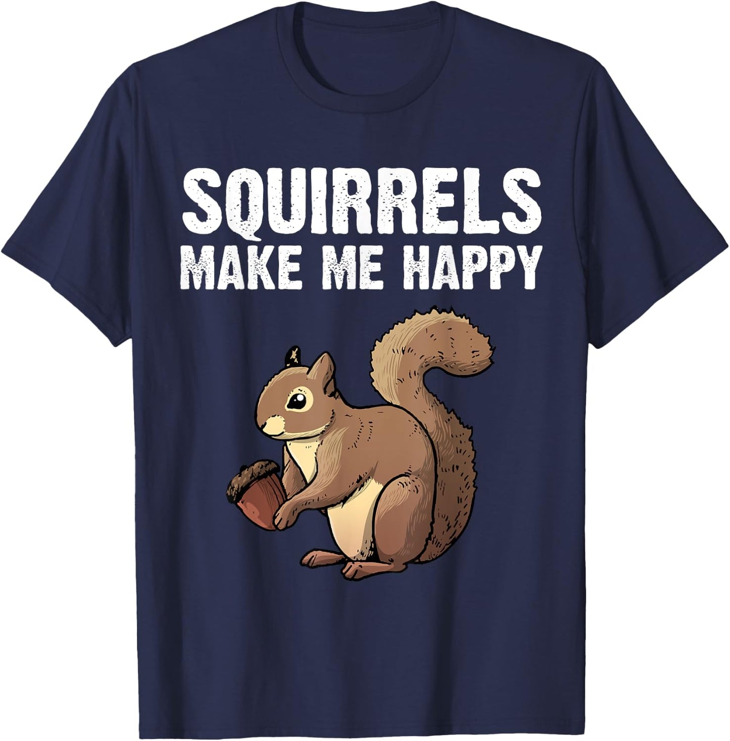 Funny Squirrel Designs Women Kids Chipmunk Lovers T-Shirt - T-Shirt | Navy