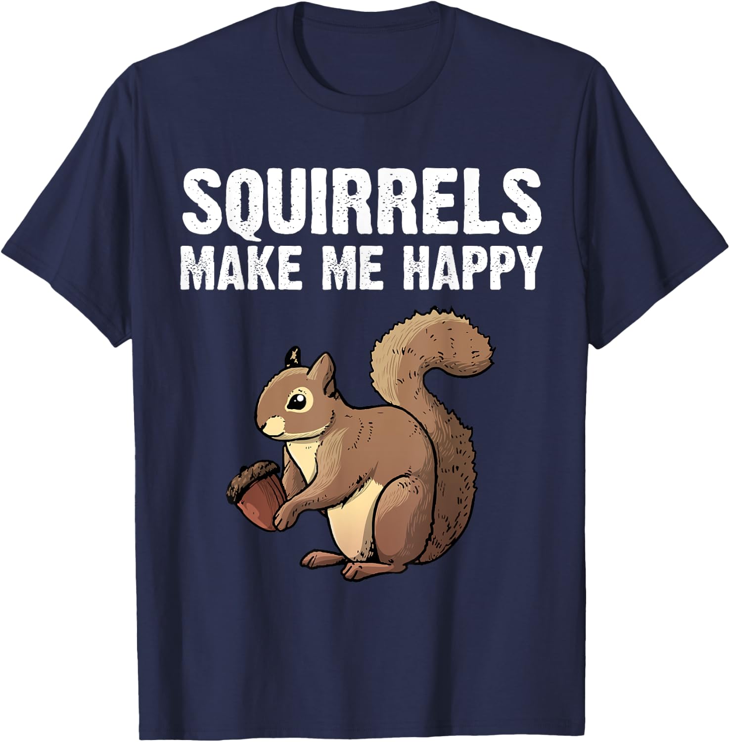 Funny Squirrel Designs Women Kids Chipmunk Lovers T-Shirt - T-Shirt | Navy