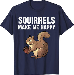 Funny Squirrel Designs Women Kids Chipmunk Lovers T-Shirt - T-Shirt | Navy