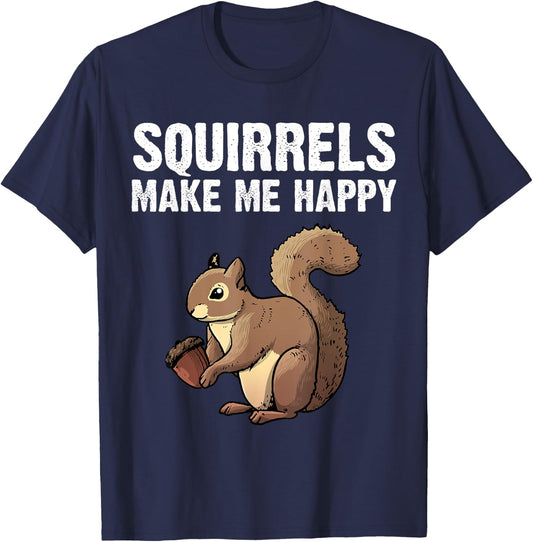 Funny Squirrel Designs Women Kids Chipmunk Lovers T-Shirt - T-Shirt | Navy