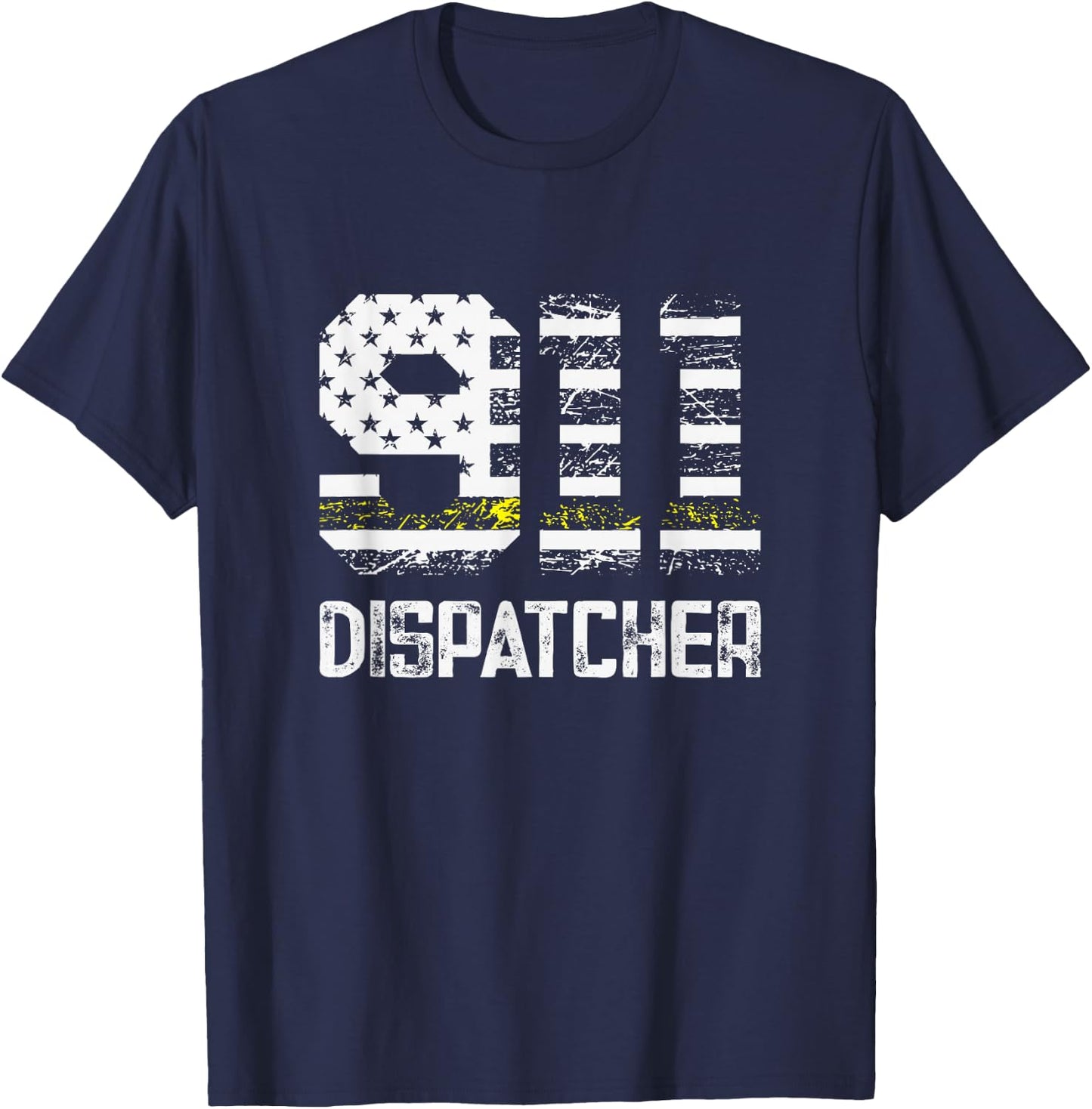 Fire Police Dispatcher 911 Emergency Services T-Shirt - T-Shirt | Navy