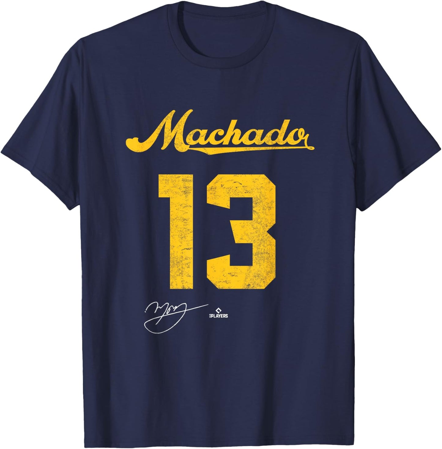 Manny Machado 13 Manny Machado San Diego MLBPA T-Shirt - T-Shirt | Navy
