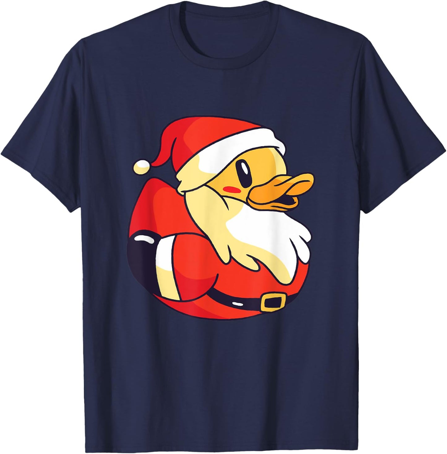 Santa Rubber Duck Rubber Ducky Xmas Quack Duckling Christmas T-Shirt - T-Shirt | Navy