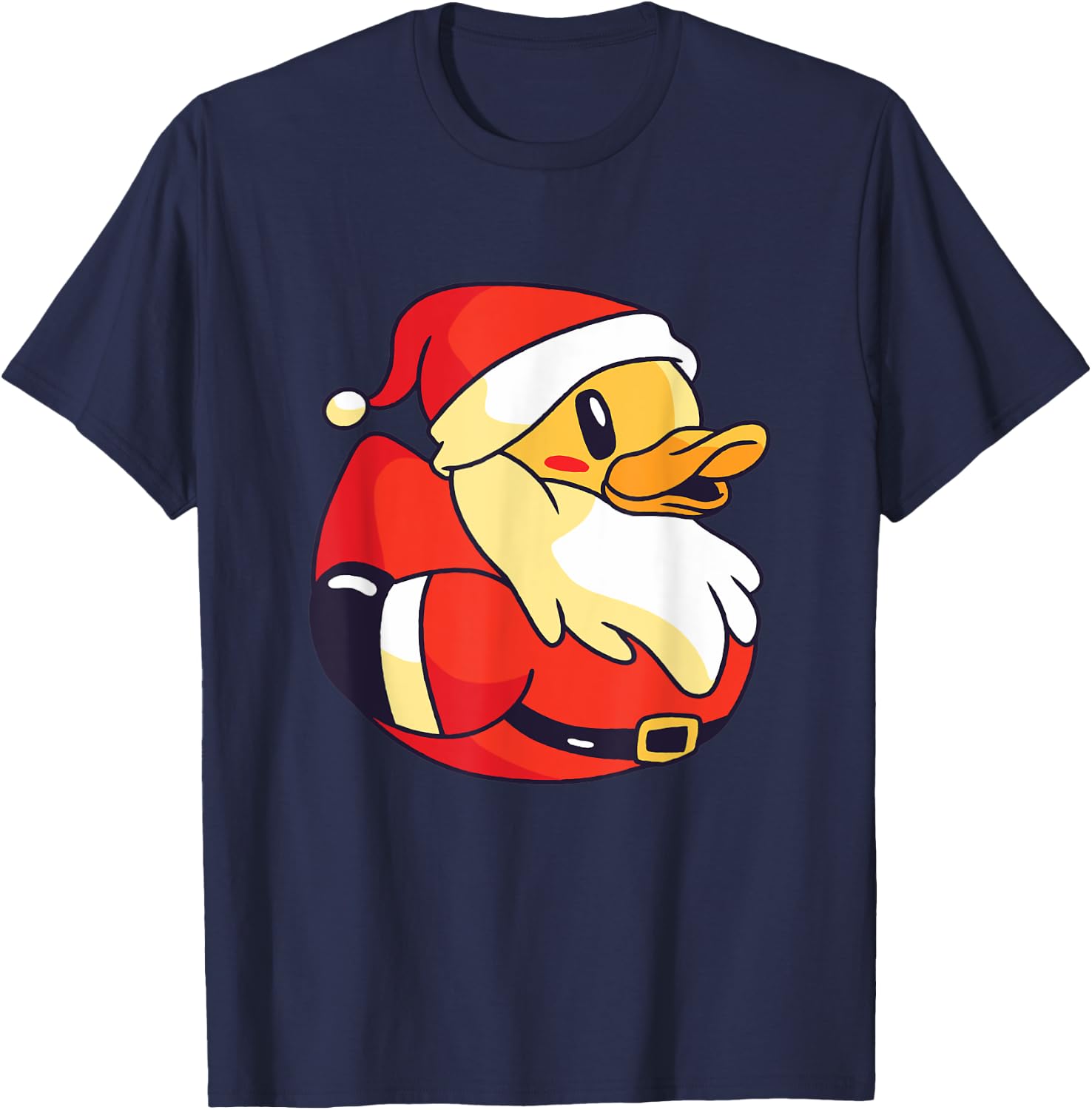 Santa Rubber Duck Rubber Ducky Xmas Quack Duckling Christmas T-Shirt - T-Shirt | Navy