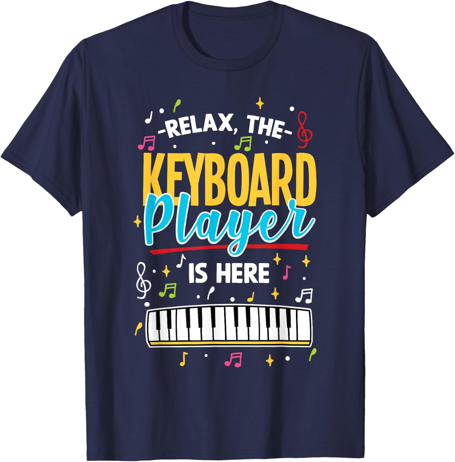 Pianist Keyboard Piano Player T-Shirt - T-Shirt | Navy