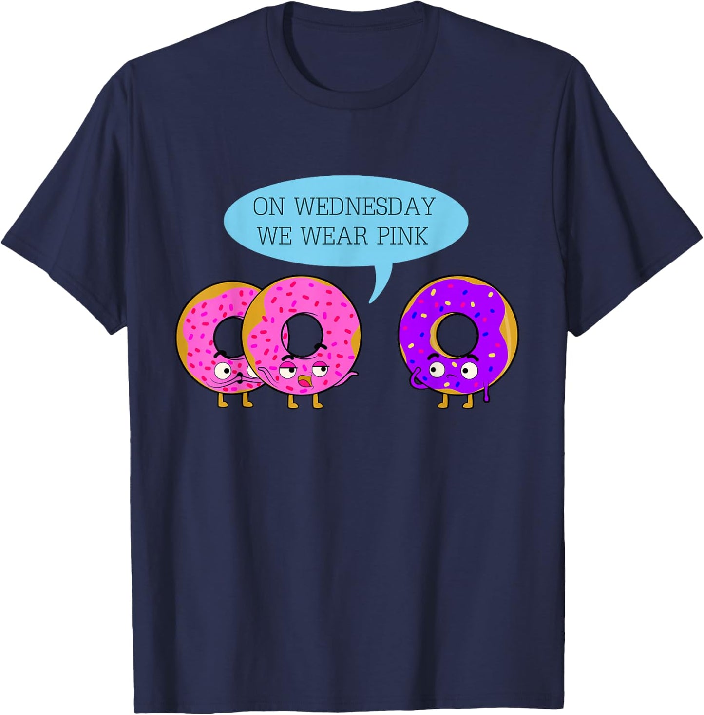 On Wednesday We Wear Pink T-Shirt - T-Shirt | Navy