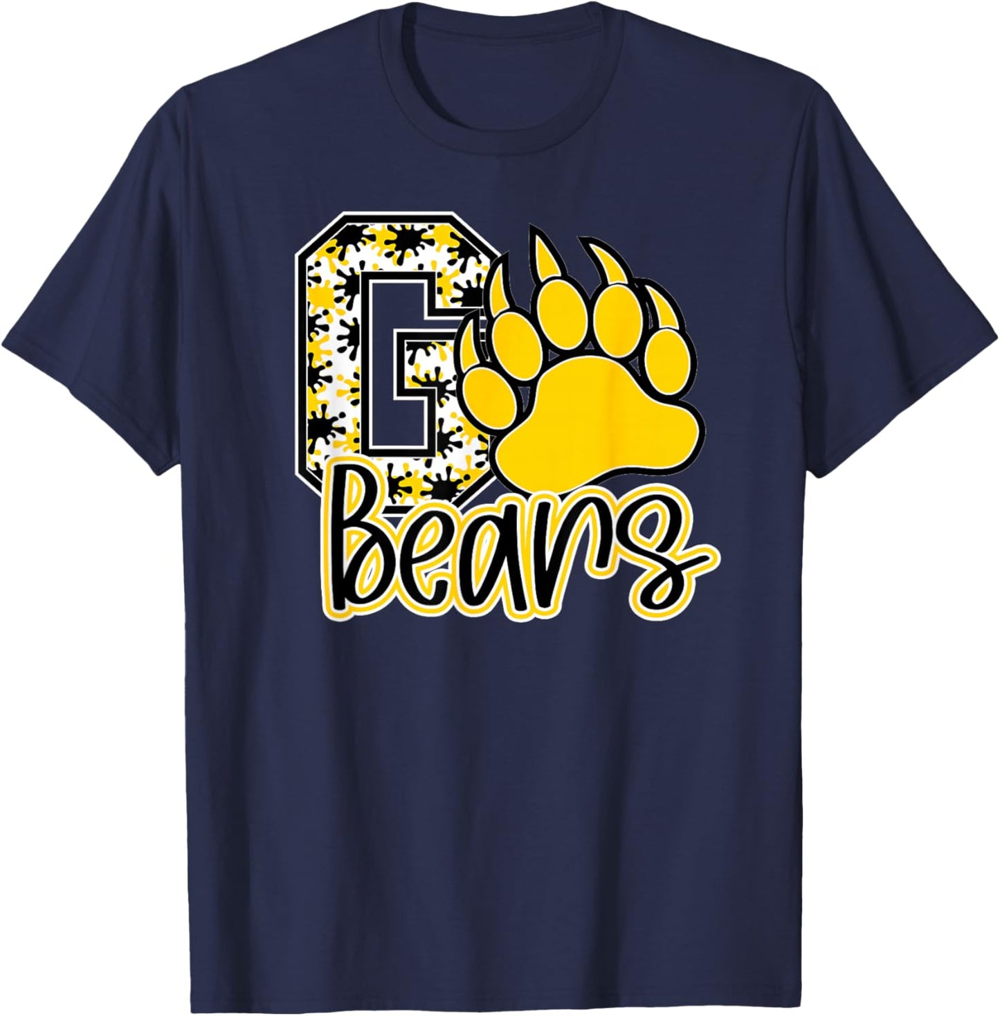 School Spirit Go Bears Mascot Youth Girls Kids T-Shirt - T-Shirt | Navy