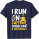 Blue Heeler Hair Caffeine Coffee Australian Cattle Dog T-Shirt - T-Shirt | Navy