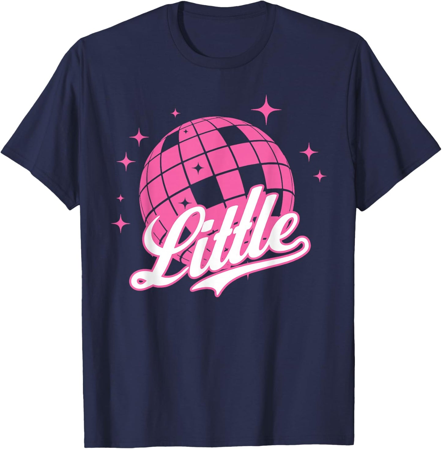 Disco Ball Retro Little/Big ERA Sorority Reveal Retro T-Shirt - T-Shirt | Navy