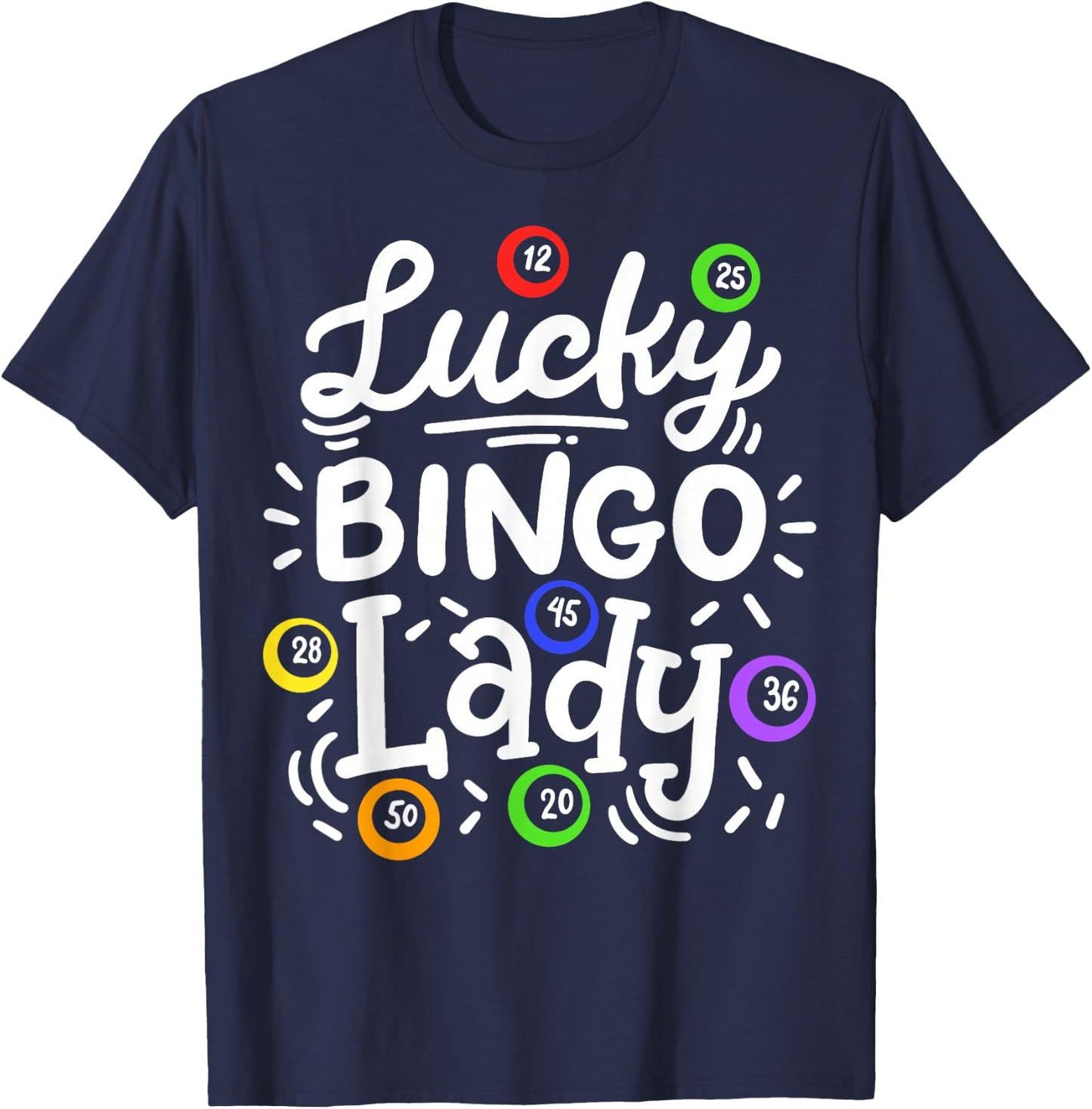 Bingo Lucky Bingo Lady T-Shirt - T-Shirt | Navy