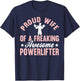Powerlifter Powerlifting Power Lifting Strongman Wife T-Shirt - T-Shirt | Navy