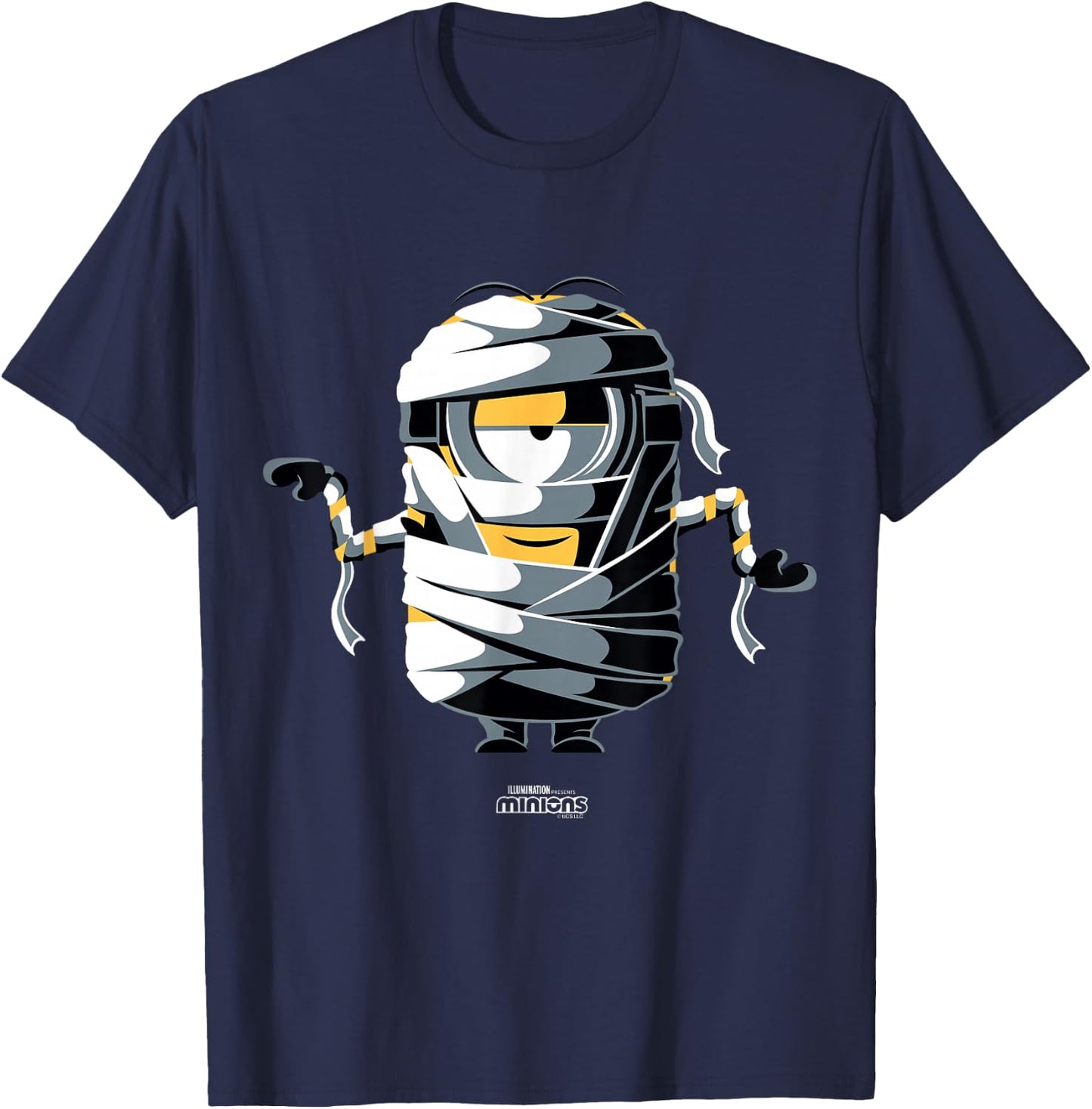 Minions Monsters Mummy Stuart Halloween T-Shirt - T-Shirt | Navy