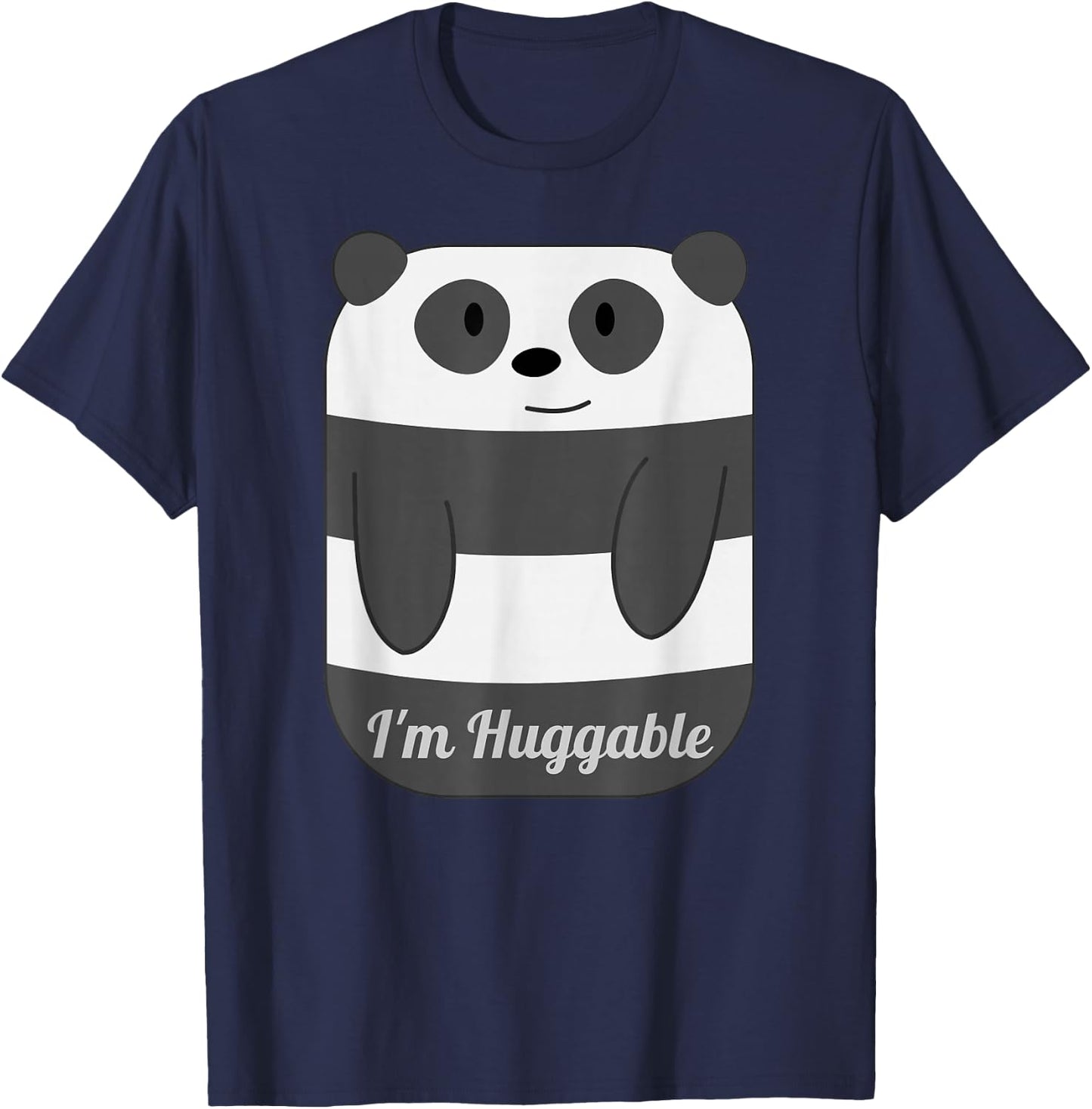 Adorable I'm Huggable Panda T-Shirt - T-Shirt | Navy