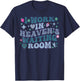 I Work In Heaven's Waiting Room Funny Groovy Hospice Nurses T-Shirt - T-Shirt | Navy