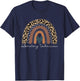 Cute Leopard Boho Rainbow for Laboratory Technician Squad T-Shirt - T-Shirt | Navy