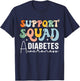 Support Squad Groovy- Type 1 Type 2 Diabetes Awareness T-Shirt - T-Shirt | Navy