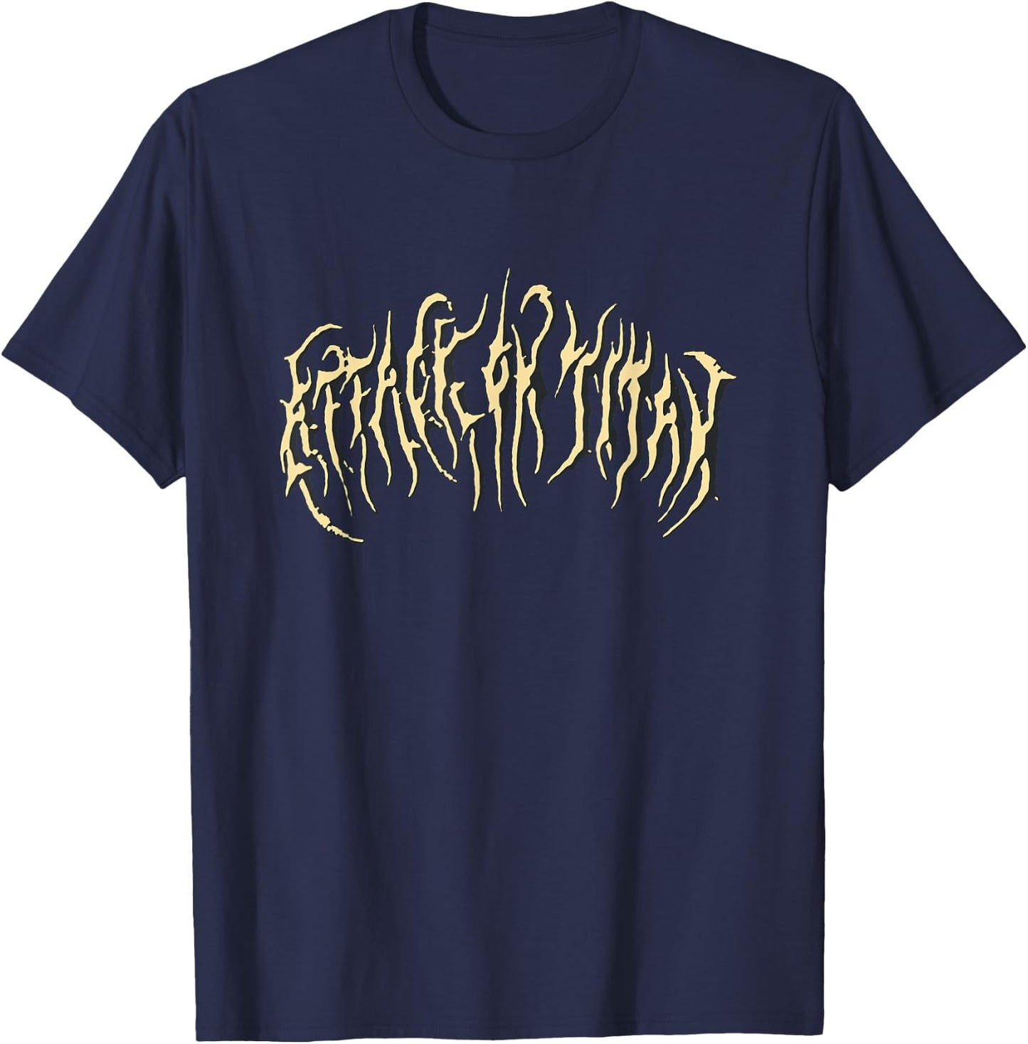 Attack on Titan Season 4 Metal Logo Titan Front and Back T-Shirt - T-Shirt | Navy
