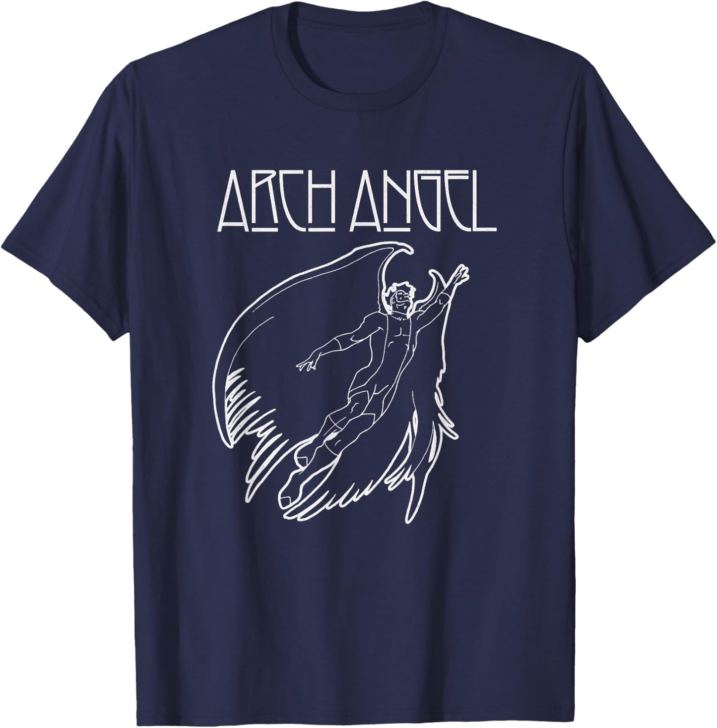 Marvel X-Men Archangel Taking Flight Line Art T-Shirt - T-Shirt | Navy