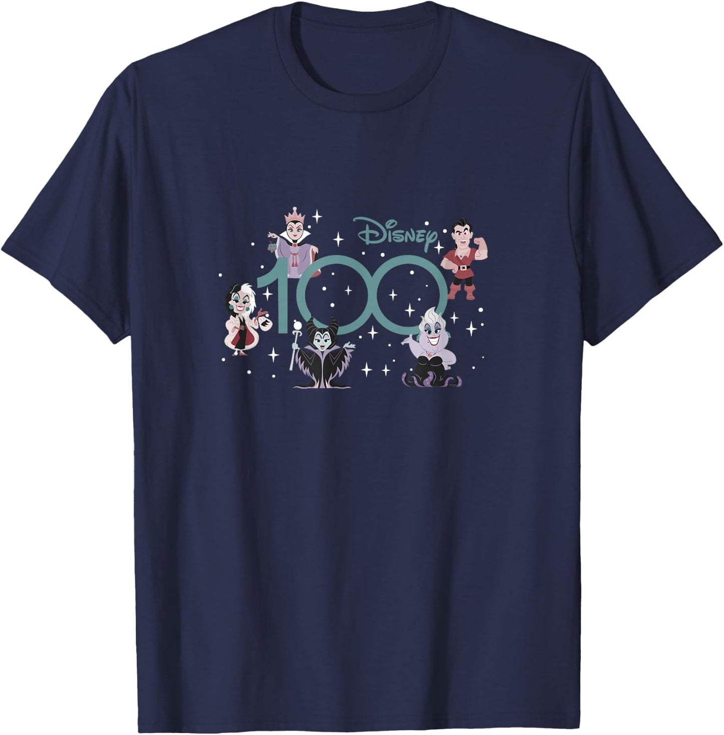 Disney 100 Disney Villains 100th Anniversary Muted Cute D100 T-Shirt - T-Shirt | Navy