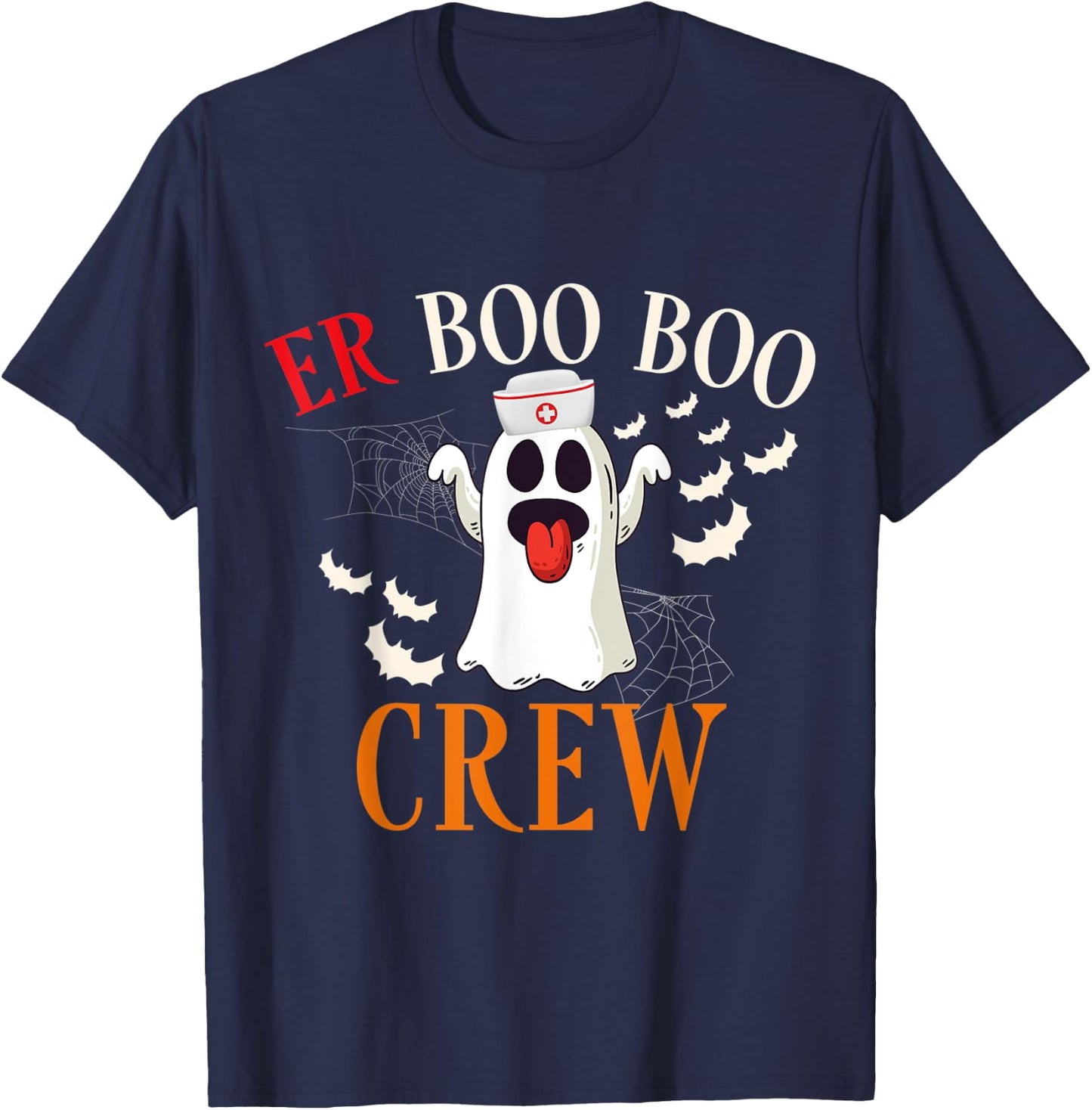 ER Boo Boo Crew Nurse Halloween Costume Matching Squad Women T-Shirt - T-Shirt | Navy