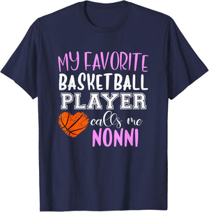 My Favorite Basketball Player Call Me Nonni T-Shirt - T-Shirt | Navy