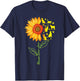 RESCUE SAVE LOVE PET Animal Shelter Sunflower Gift T Shirt T-Shirt - T-Shirt | Navy