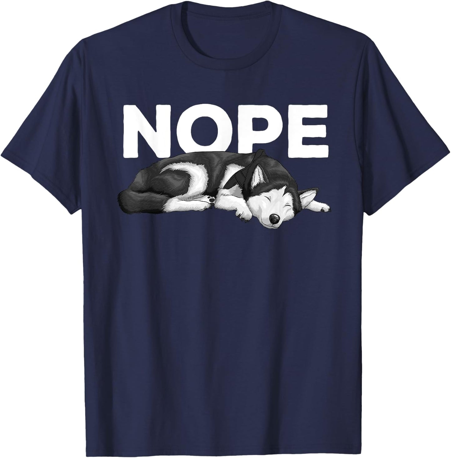 Funny Siberian Husky Design Women Husky Dog Lovers T-Shirt - T-Shirt | Navy