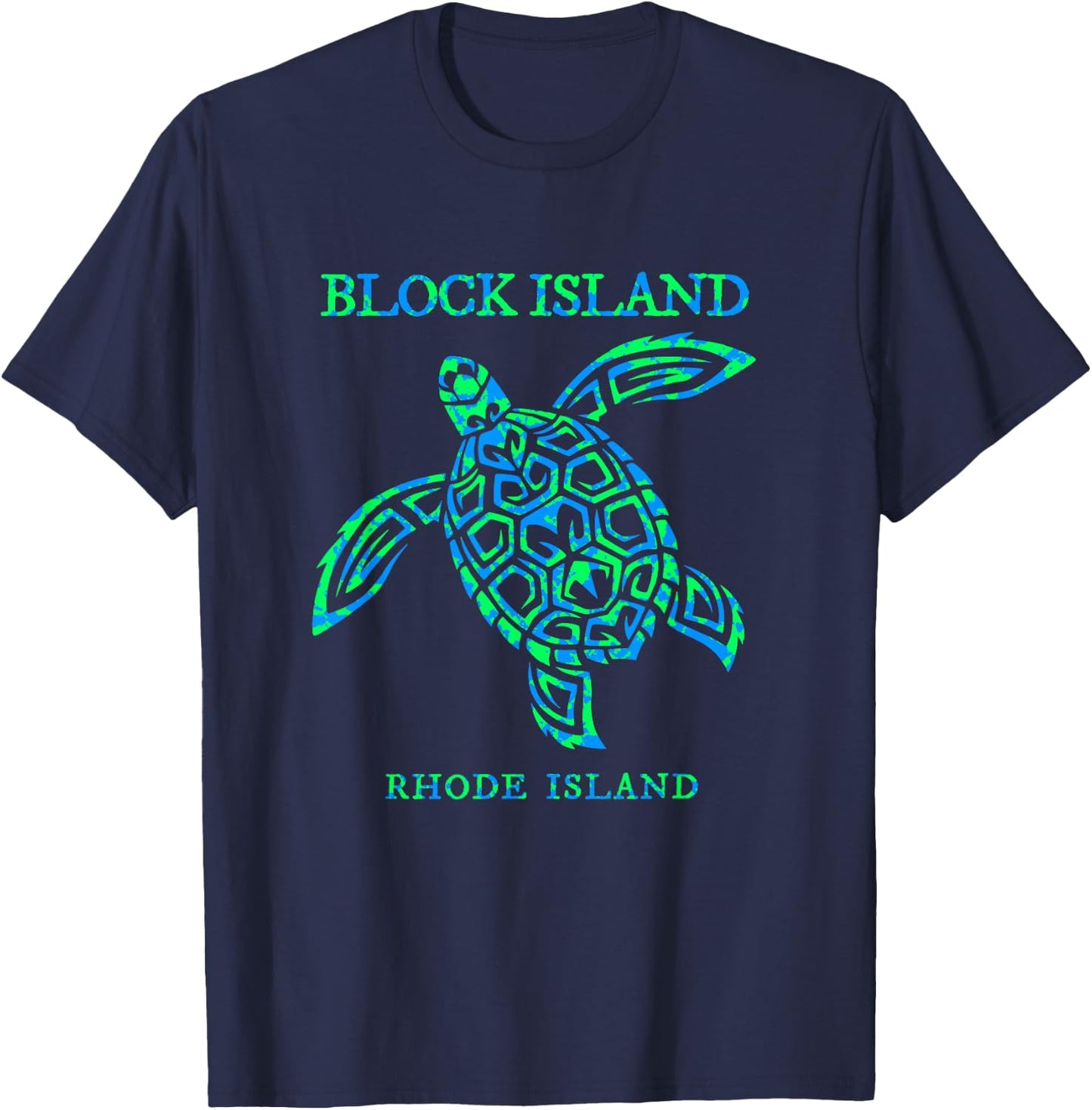 Block Island Rhode Island Sea Turtle Boys Girls T-Shirt - T-Shirt | Navy
