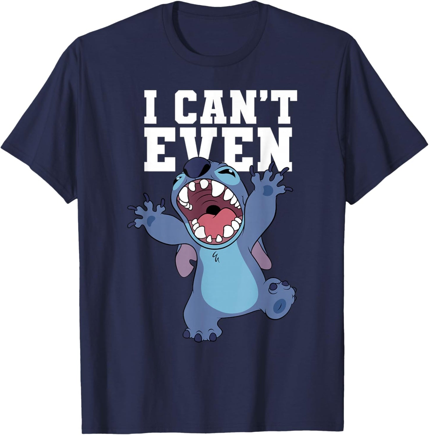 Disney Lilo & Stitch Monster Attack I Can't Even Quote T-Shirt - T-Shirt | Navy