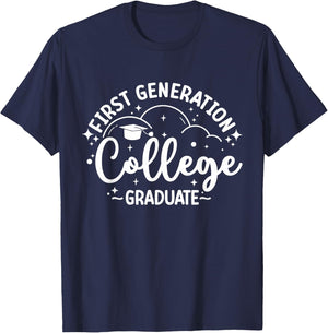 First Generation College Student First-Gen College Graduate T-Shirt - T-Shirt | Navy