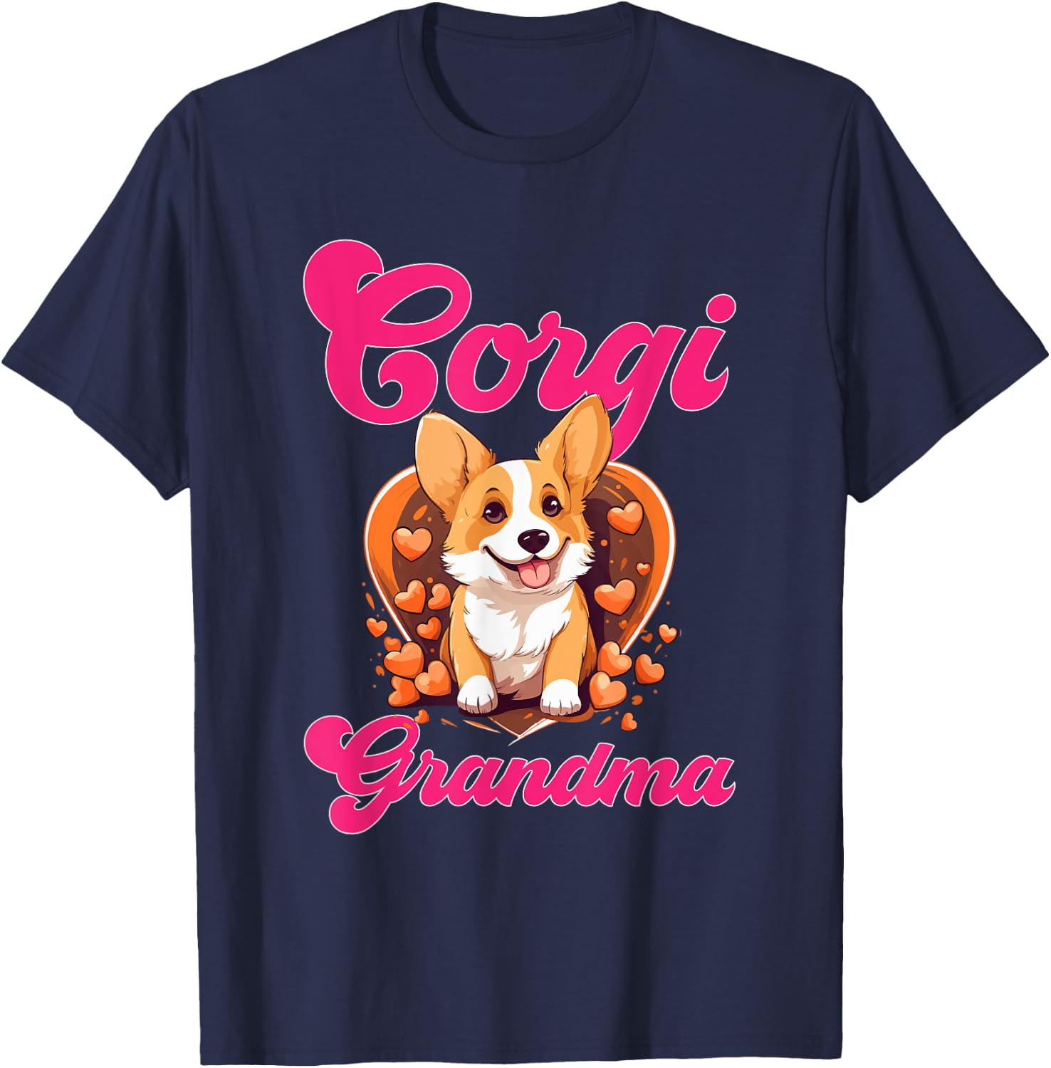 Pembroke Welsh Corgi - Corgi Grandma T-Shirt - T-Shirt | Navy