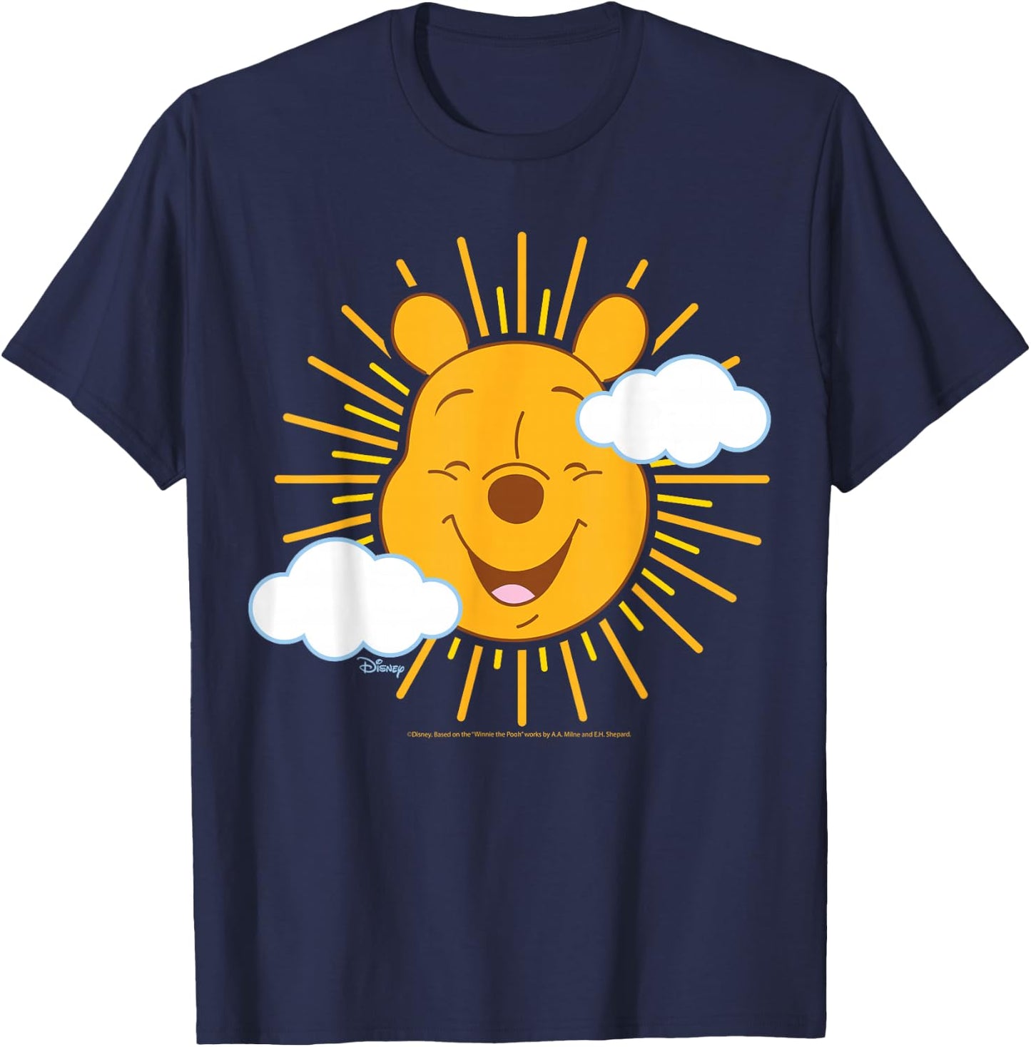 Winnie the Pooh - Pooh Sun Face T-Shirt - T-Shirt | Navy
