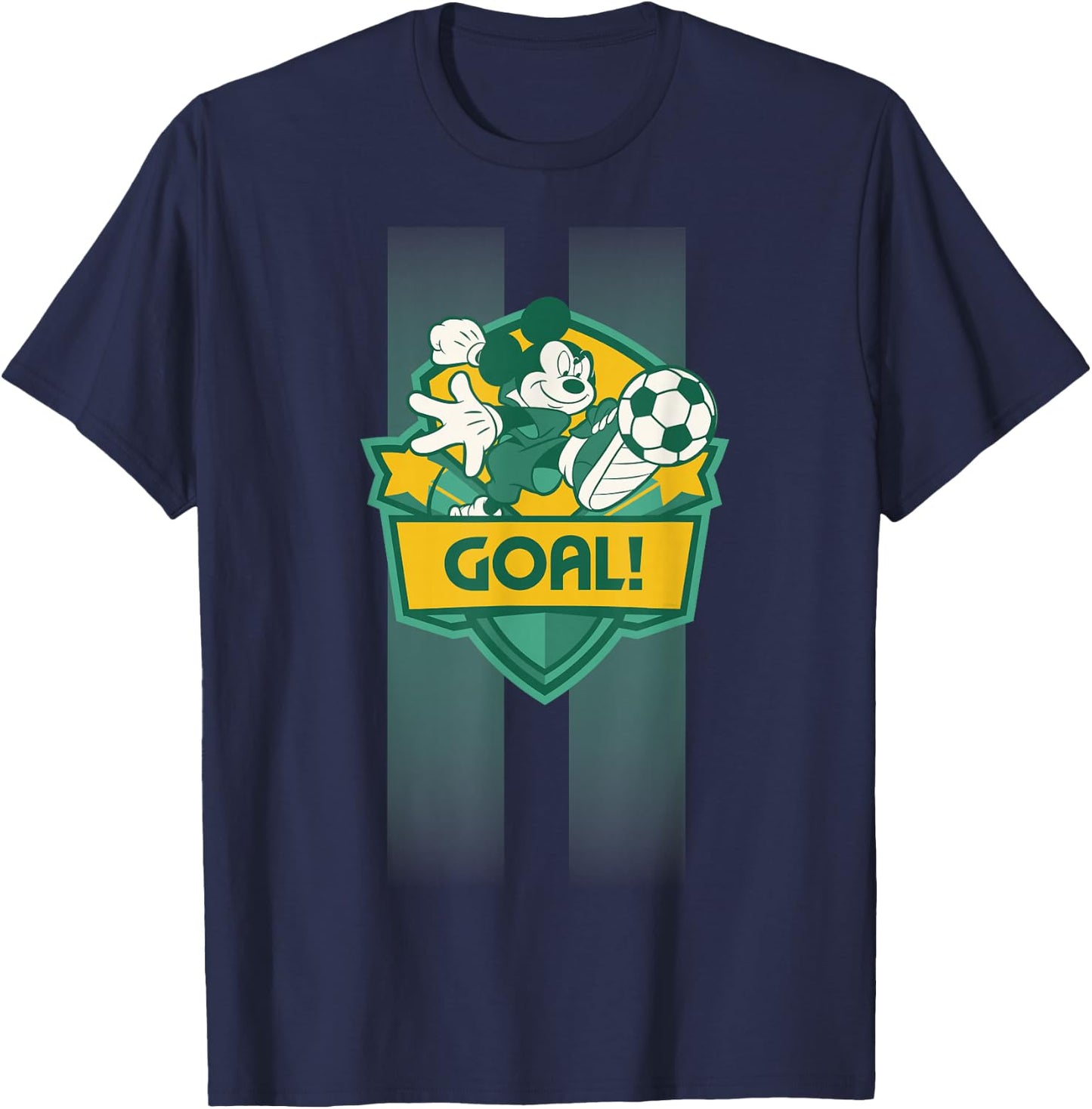Disney Mickey Mouse Sports Goal Winning Kick Soccer Ball T-Shirt - T-Shirt | Navy