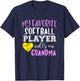 My Favorite Softball Player Call Me Grandma T-Shirt - T-Shirt | Navy