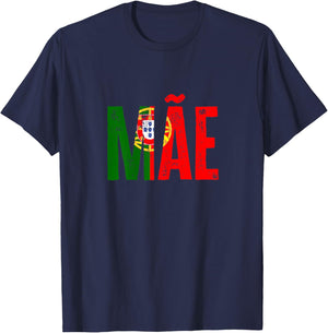 Funny Portuguese Mãe Portugal Flag T-Shirt - T-Shirt | Navy