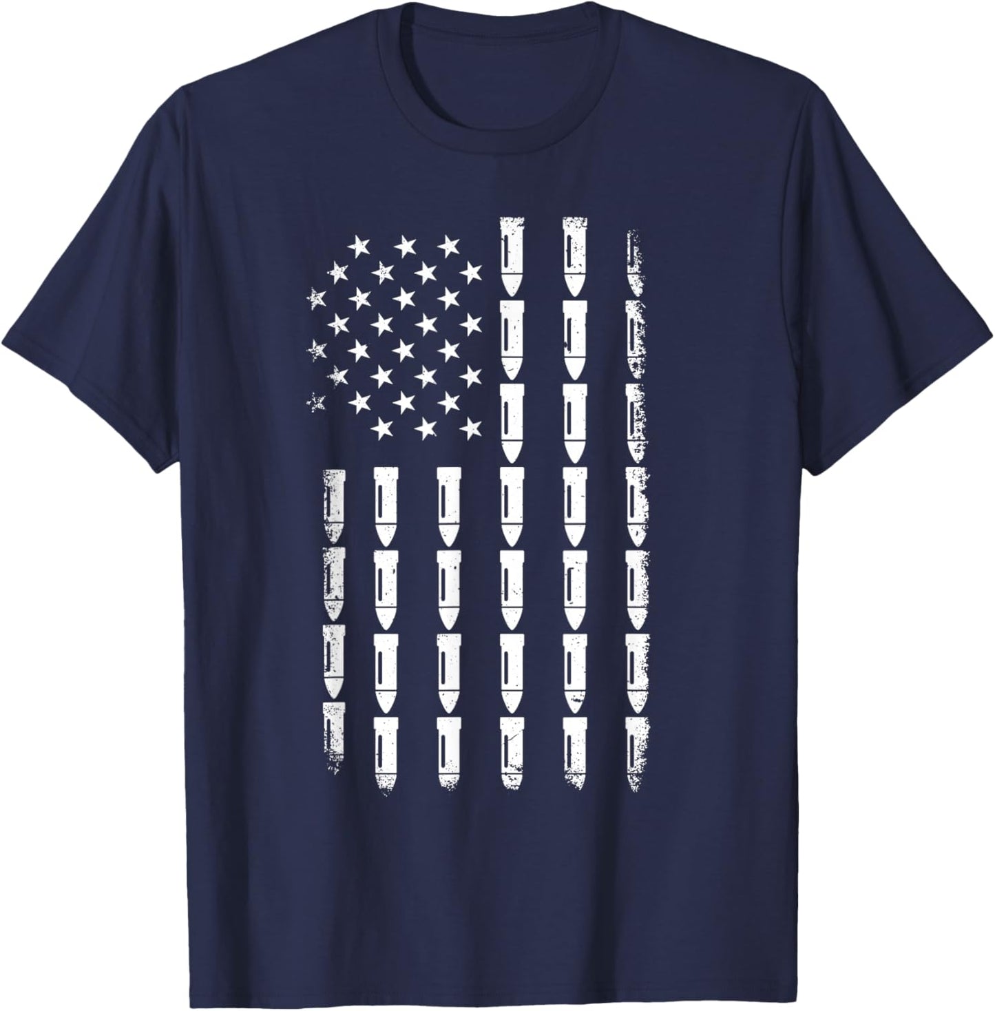 American Flag Bullet Ammo usa T-Shirt - T-Shirt | Navy