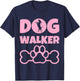 Dog Walker - Dog Lover Present - Dog Owner - Dog Walking T-Shirt - T-Shirt | Navy