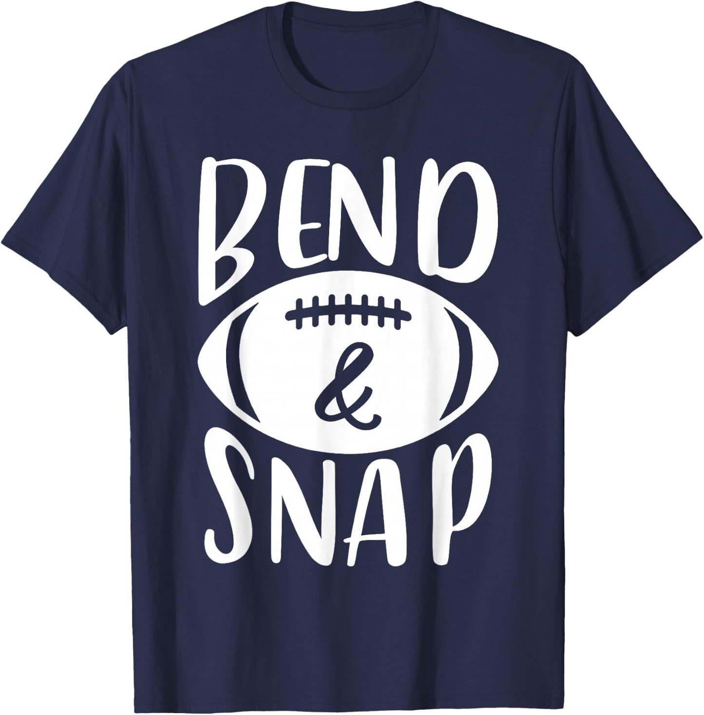 Funny Football Bend And Snap T-Shirt - T-Shirt | Navy